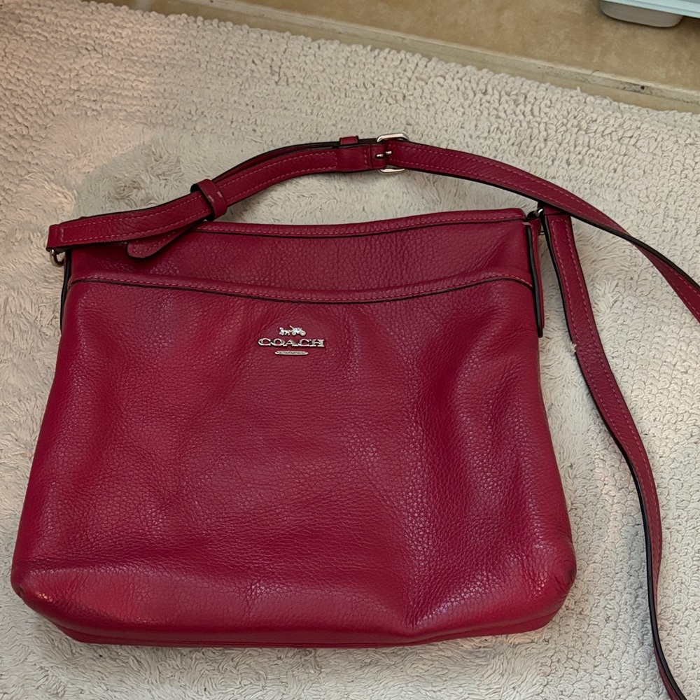 Coach Authentic Cherry Red Crossbody Bag only used like 2-3 times